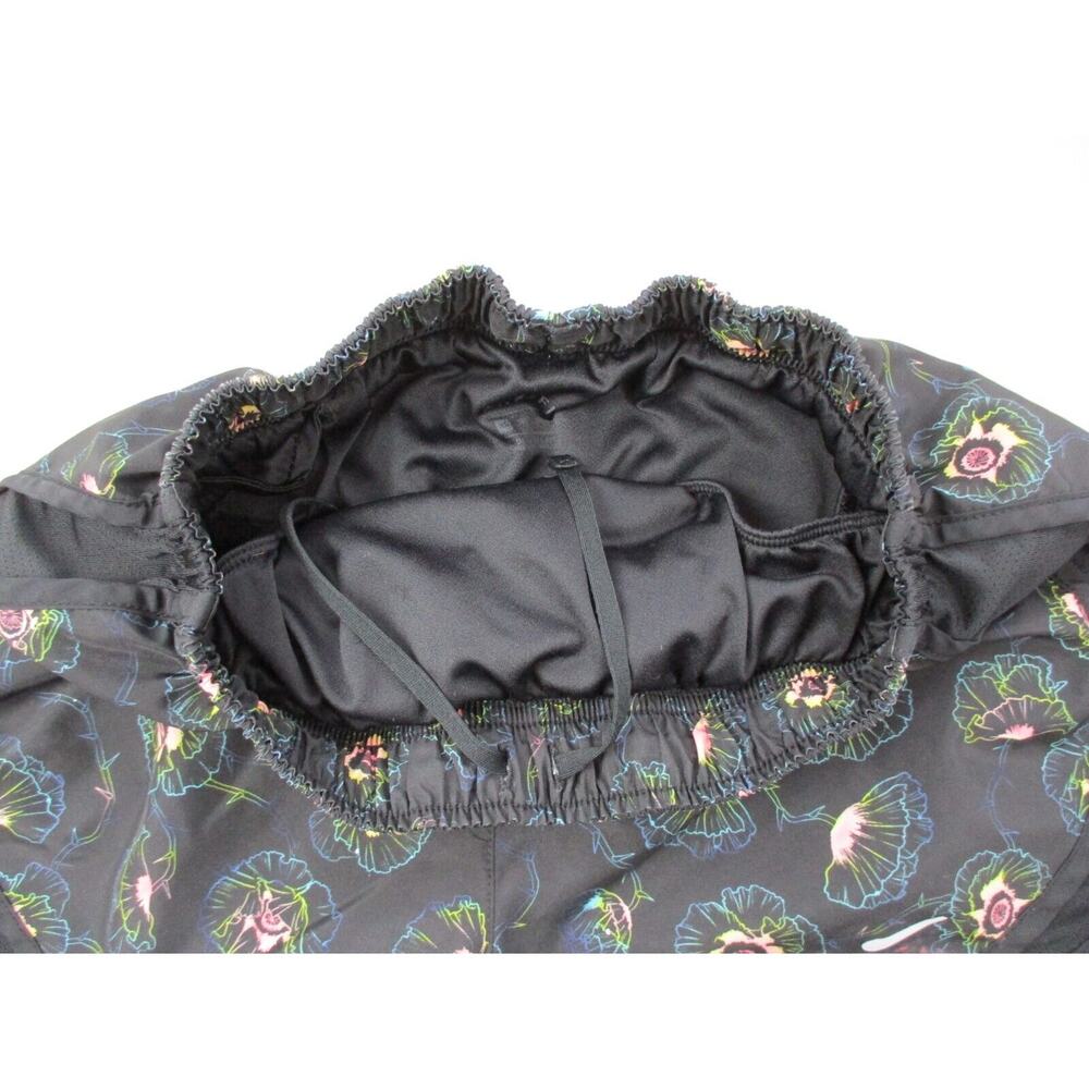 Nike Dri Fit Tempo Floral Print Running Shorts Womens XS Black Lined AH7124-011 - Picture 3 of 11